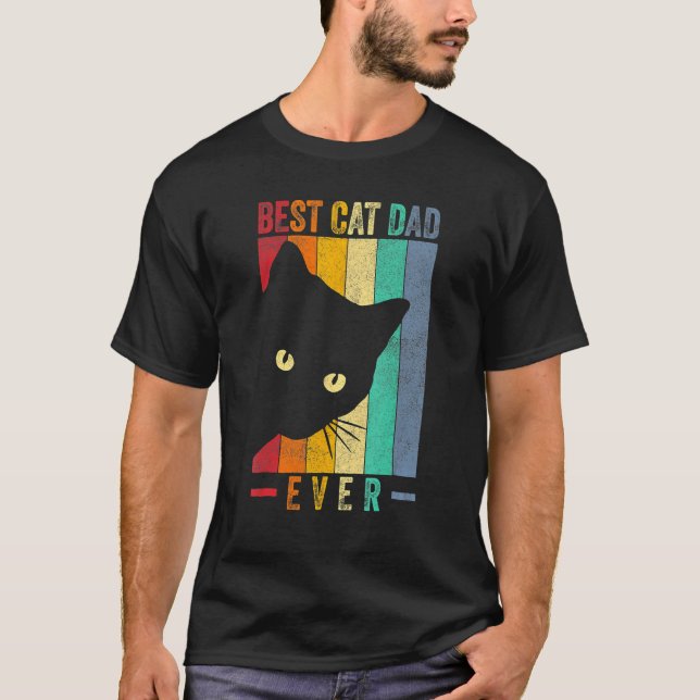 Best Cat Dad Ever  Cat Daddy Paw Fist Bump Meow Vi T-Shirt (Vorderseite)