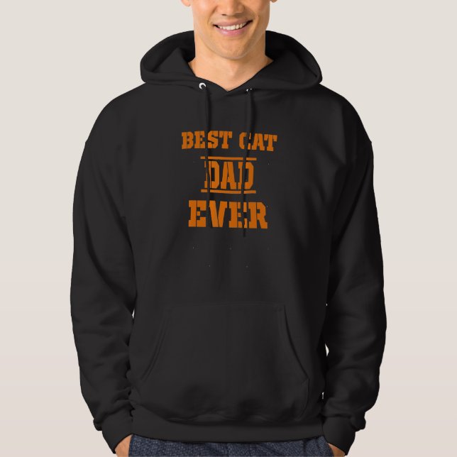 Best Cat Dad Ever  Cat Retro Men 1 Hoodie (Vorderseite)