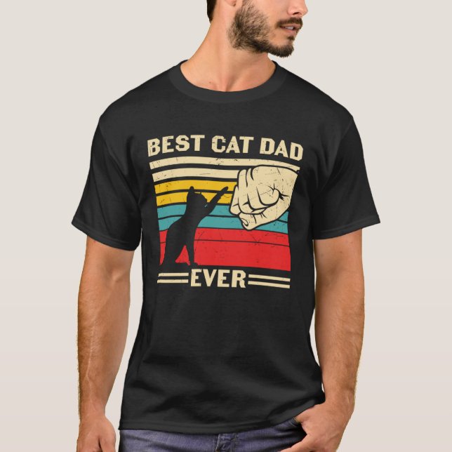 Best Cat Dad Ever   Cute Cat Owner Cat  Cat Daddy T-Shirt (Vorderseite)