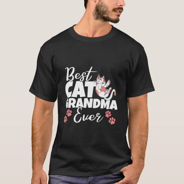 Best Cat Grandma Ever Kitty Owner Grandmother Kitt T-Shirt (Vorderseite)