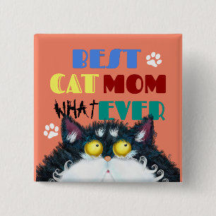 Best Cat Mama Ever grumpy Cat lustigen Cartoon Button