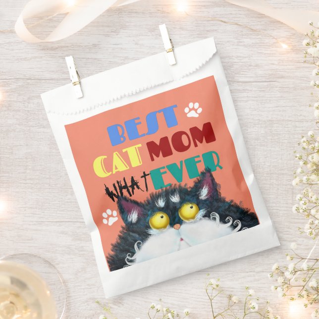 Best Cat Mama Ever grumpy Cat lustigen Cartoon Geschenktütchen (Ausgeschnitten)