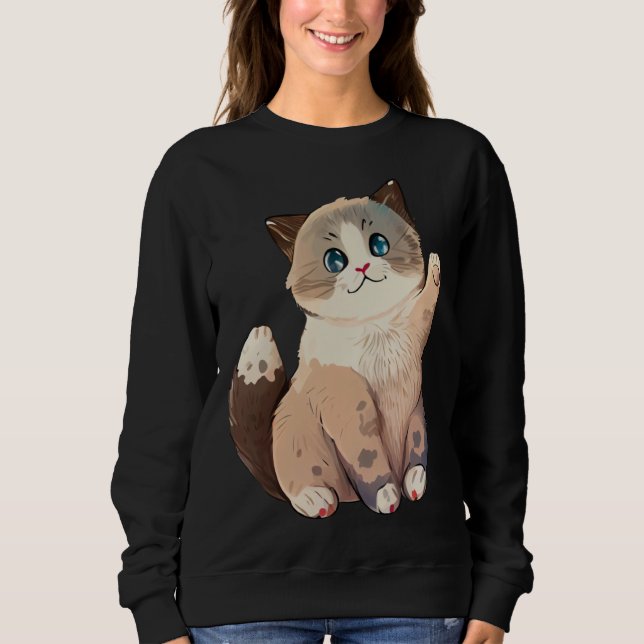 Best Cat Mom And Cat Dad  4 Sweatshirt (Vorderseite)
