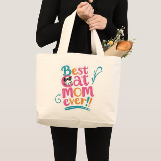 Best Cat Mom Ever Bag Jumbo Stoffbeutel