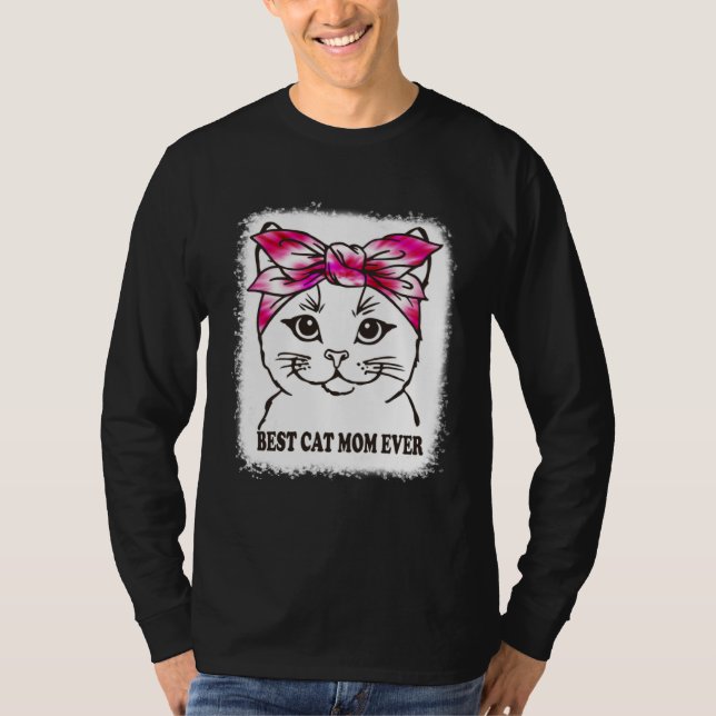 Best Cat Mom Ever Tie Dye Cat Mommy Mother s Day C T-Shirt (Vorderseite)