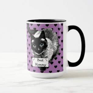 "Best Cat Mommy" Siamese Cat Lady Coffee Tasse