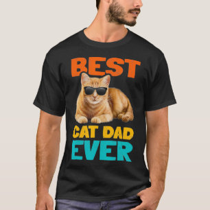 Best Cat Vater Ever Funny Cat Owner Tabby Birthday T-Shirt