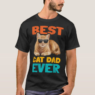 Best Cat Vater Ever Funny Cat Owner Tabby Birthday T-Shirt