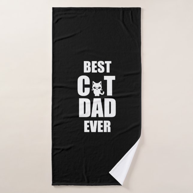 Best Cat Vater Ever, Funny Cat Shirt, Cat Vater Sh Badehandtuch (Badehandtuch)