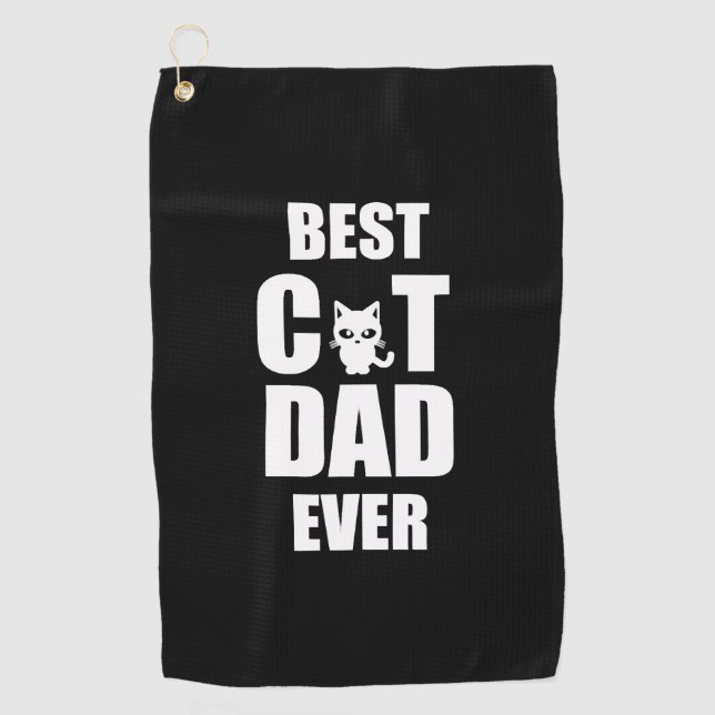 Best Cat Vater Ever, Funny Cat Shirt, Cat Vater Sh Golfhandtuch (Vorderseite)