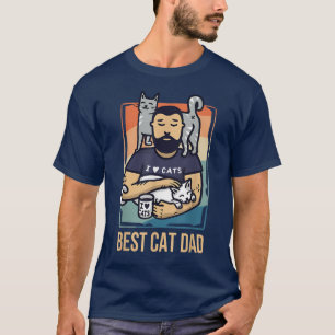 Best Cat Vater Ever Funny Cool Cats Daddy Pater Lo T-Shirt