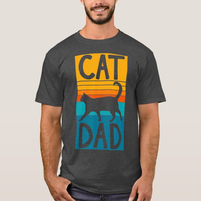 Best Cat Vater Vathers Day Men Kitty Daddy Papa T-Shirt (Vorderseite)