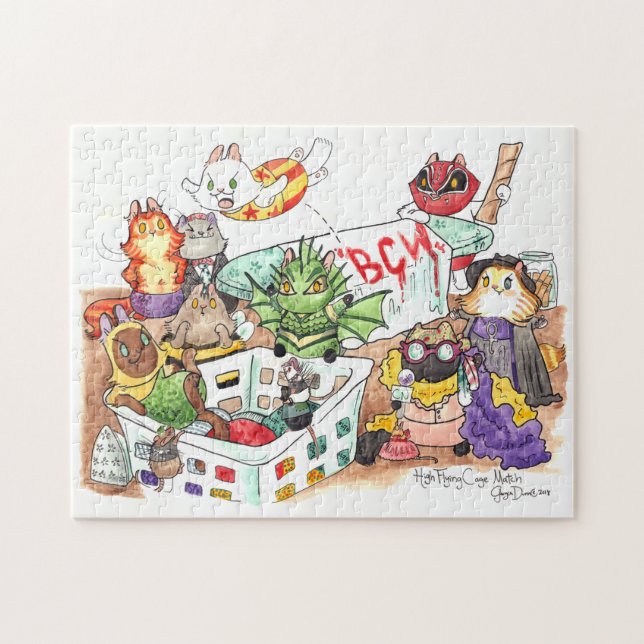 BEST CAT WRESTLING! BCW! BCW! PUZZLE (Horizontal)