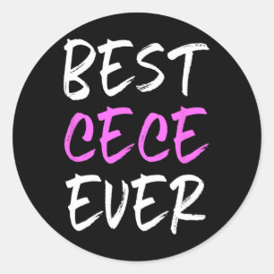 Best Cece Ever Family Funny Cool Runder Aufkleber