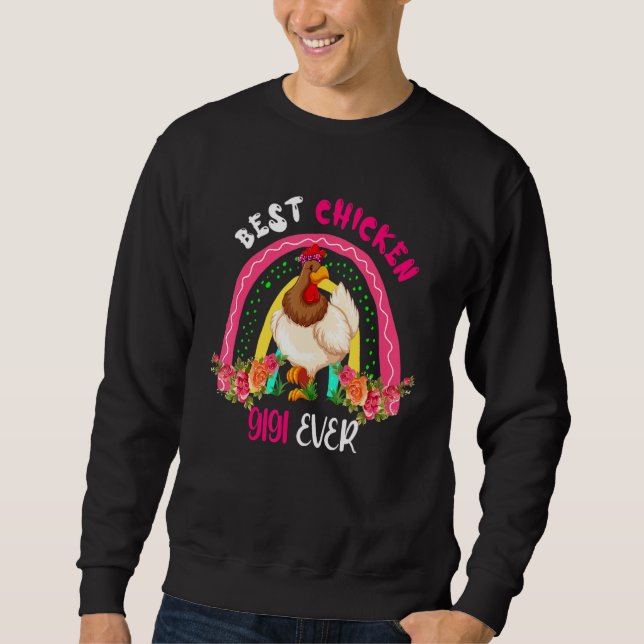 Best Chicken Gigi Ever Cute Chicken Bow Tie Mother Sweatshirt (Vorderseite)