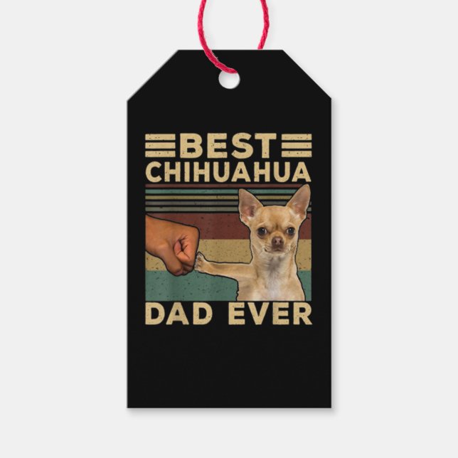 Best Chihuahua Dad Ever Geschenkanhänger (Vorderseite)