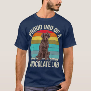Best Chocolate Lab Dad Dog Lover Brown Labrador T-Shirt