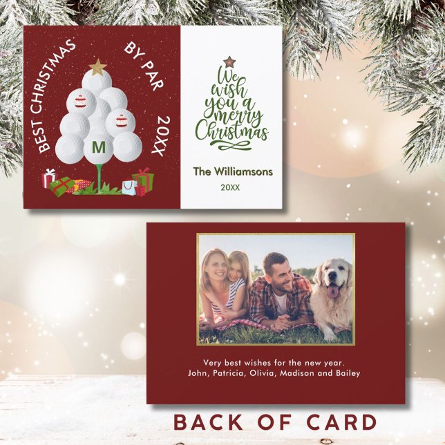 Best Christmas by Par Golf Ball Tree Das erste Fot Karte (Von Creator hochgeladen)