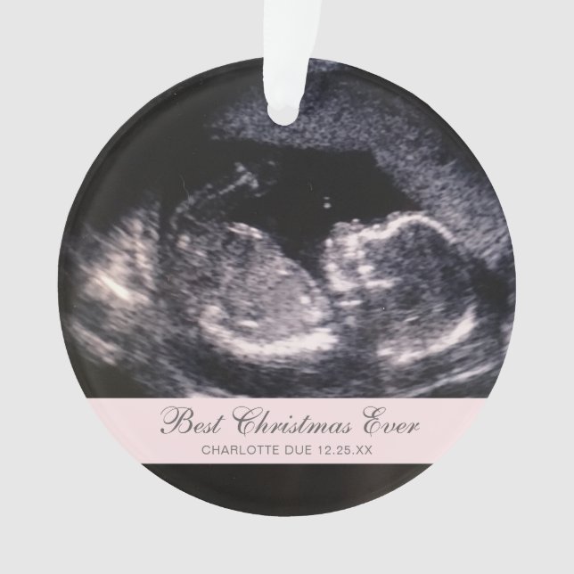 Best Christmas Ever Niedliches Ultrasound Girl Fot Ornament (Vorderseite)
