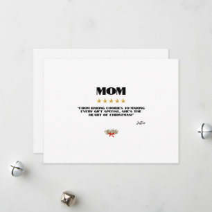 Best Christmas Mama 5-Star Review Design bestellba Feiertagskarte