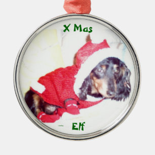 BEST CHRISTMAS TREIBORNMENTS - MINI DACKEL ELF ORNAMENT AUS METALL