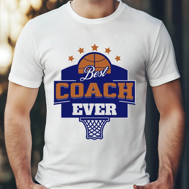 Best Coach Ever - Basketball-Design T-Shirt (Von Creator hochgeladen)