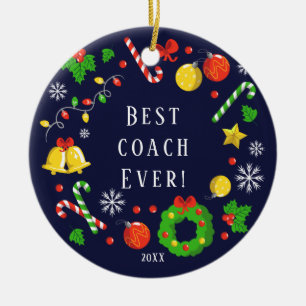 Best Coach Ever Christmas Ornament