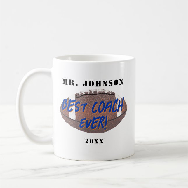 Best Coach Ever - Fußball Kaffeetasse (Links)