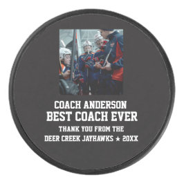 Best Coach Ever Sports Modern Thank You Unique Eishockey Puck