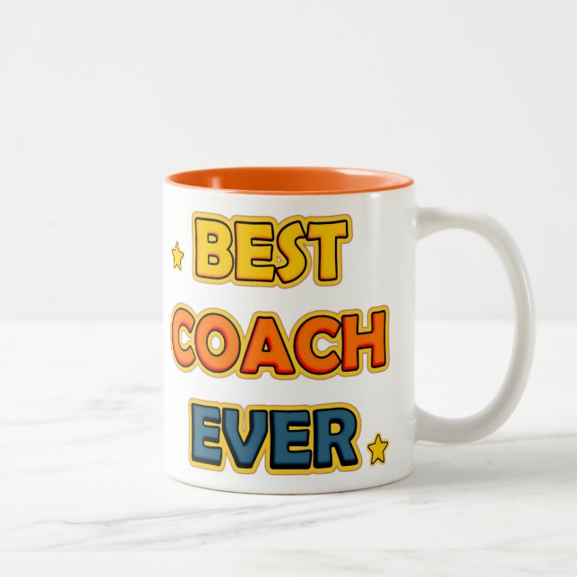 Best Coach ever Zweifarbige Tasse (Rechts)