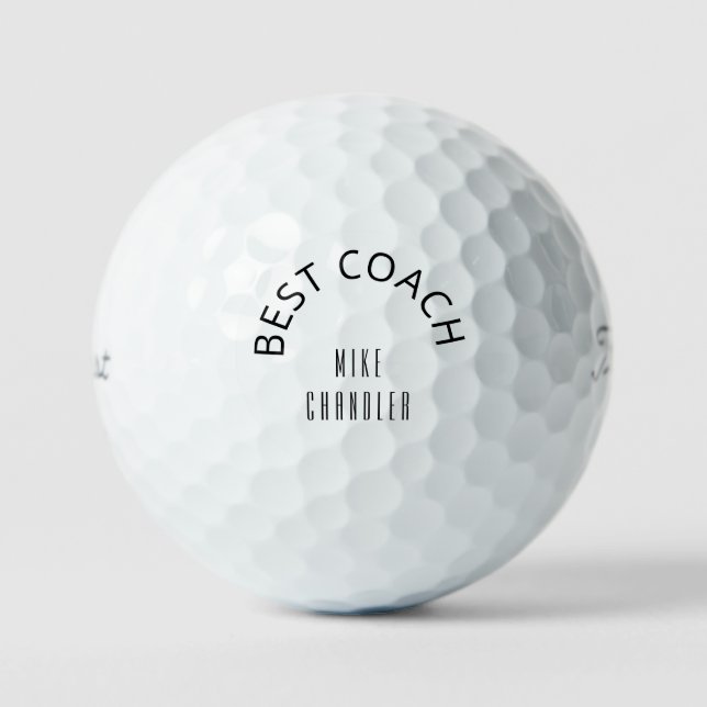 Best Coach Golf "Coach Name" Titleist Pro V1 Golfball (Vorderseite)