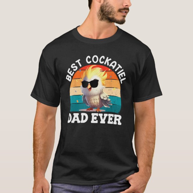 Best Cockatiel Dad Bird  Parakeet Dad Cockatiels T-Shirt (Vorderseite)