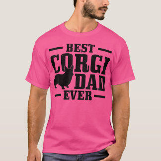 Best Corgi Dad Ever Funny Dog Owner Vintage Corgi T-Shirt