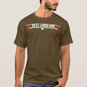 Best Corgi Dad Funny Dog Father 80s Fathers Day gi T-Shirt