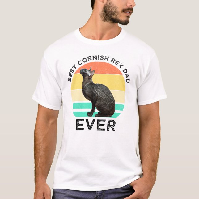 Best Cornish Rex Dad Ever T-Shirt (Vorderseite)