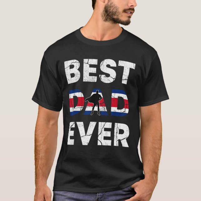Best Costa Rican Dad Ever Costa Rica Daddy Father  T-Shirt (Vorderseite)