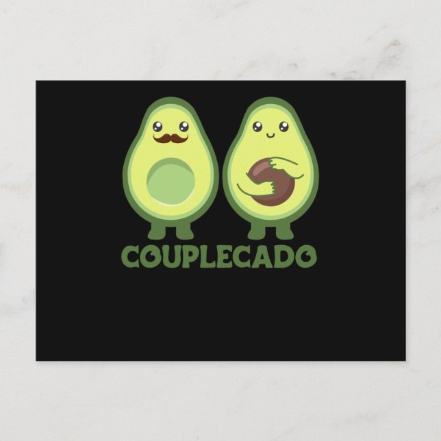 Best Couple Avocado Couple Better Halbschwanger Postkarte (Vorderseite)