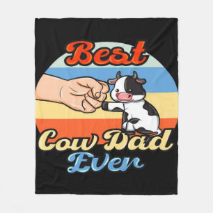 Best Cow Dad Ever Funny dad gift Fleecedecke