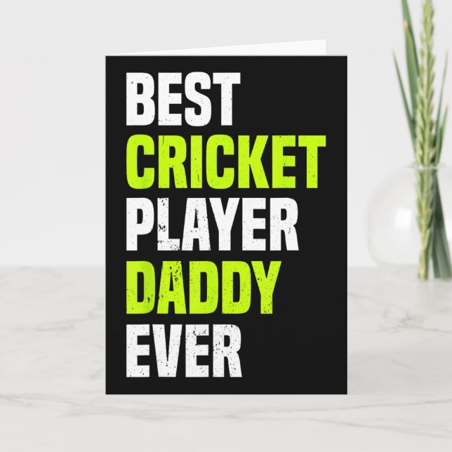 Best Cricket Player Daddy Ever - Cricketing Daddy  Karte (Vorderseite)