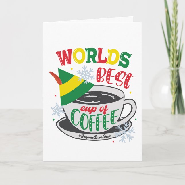 Best Cup of Coffee Christmas © GraphicLoveShop Karte (Vorderseite)