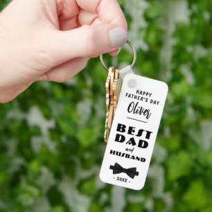 Best Dad and Husband Black Tie Elegant Schlüsselanhänger