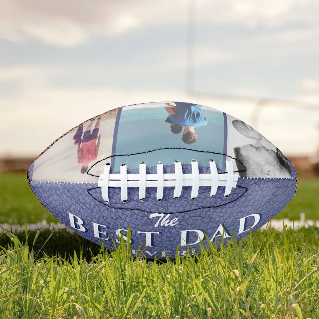 Best Dad Blue Leather Father`s Day 3 Photos Football (Von Creator hochgeladen)
