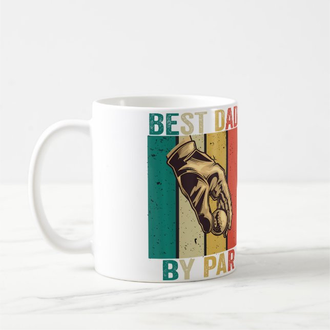 Best Dad By Par Father'S Day Golf Player Reto Vint Kaffeetasse (Links)