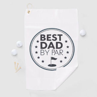 Best Dad By Par Golf Badge Design Golfhandtuch