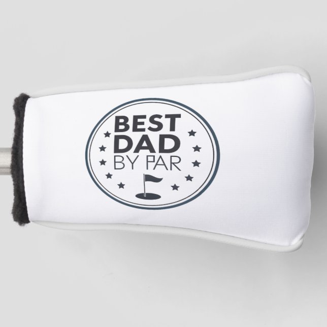 Best Dad By Par Golf Badge Design Headcover (Vorderseite)