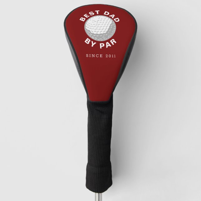 Best Dad By Par Modern Custom Golf Headcover (Vorderseite)