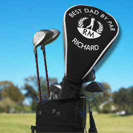 Best Dad by Par Monogram Name Golf Headcover