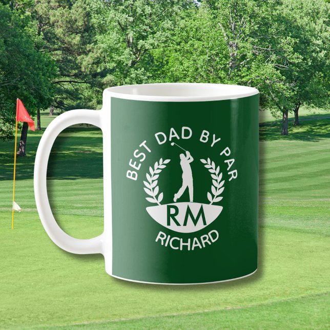 BEST DAD BY PAR MONOGRAM NAME KAFFEETASSE (Von Creator hochgeladen)