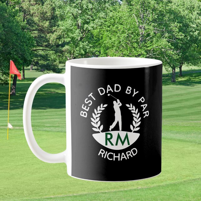 BEST DAD BY PAR MONOGRAM NAME KAFFEETASSE (Von Creator hochgeladen)