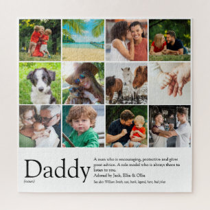 Best Dad, Daddy, Father Definition 12 Photo Fun Puzzle